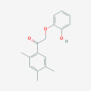 molecular formula C17H18O3 B2647558 2-(2-Hydroxyphenoxy)-1-(2,4,5-trimethylphenyl)ethanone CAS No. 106662-97-9