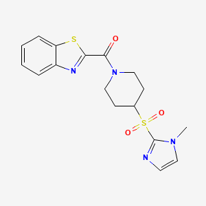 benzo[d]thiazol-2-yl(4-((1-methyl-1H-imidazol-2-yl)sulfonyl)piperidin-1-yl)methanone