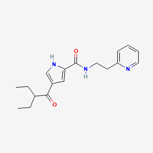 molecular formula C18H23N3O2 B2647575 4-(2-乙基丁酰基)-N-[2-(2-吡啶基)乙基]-1H-吡咯-2-甲酰胺 CAS No. 478249-11-5