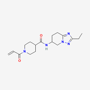 N-(2-Ethyl-5,6,7,8-tetrahydro-[1,2,4]triazolo[1,5-a]pyridin-6-yl)-1-prop-2-enoylpiperidine-4-carboxamide