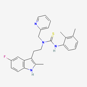 3-(2,3-dimethylphenyl)-1-(2-(5-fluoro-2-methyl-1H-indol-3-yl)ethyl)-1-(pyridin-2-ylmethyl)thiourea