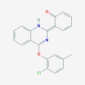 (6E)-6-[4-(2-chloro-5-methylphenoxy)-1H-quinazolin-2-ylidene]cyclohexa-2,4-dien-1-one