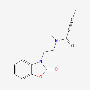 N-Methyl-N-[2-(2-oxo-1,3-benzoxazol-3-yl)ethyl]but-2-ynamide