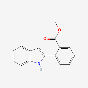 molecular formula C16H13NO2 B2647609 Benzoic acid,2-(1h-indol-2-yl)-,methyl ester CAS No. 1044518-10-6