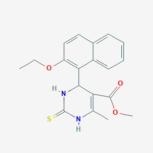 Methyl 4-(2-ethoxynaphthalen-1-yl)-6-methyl-2-thioxo-1,2,3,4-tetrahydropyrimidine-5-carboxylate