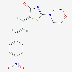 (Z)-2-morpholino-5-((E)-3-(4-nitrophenyl)allylidene)thiazol-4(5H)-one