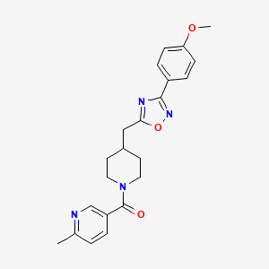 5-[(4-{[3-(4-Methoxyphenyl)-1,2,4-oxadiazol-5-yl]methyl}piperidin-1-yl)carbonyl]-2-methylpyridine