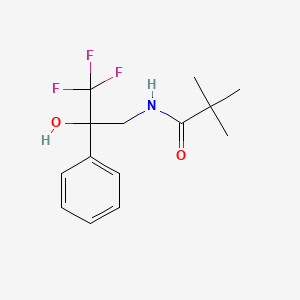 molecular formula C14H18F3NO2 B2647629 N-(3,3,3-三氟-2-羟基-2-苯基丙基)叔丁酰胺 CAS No. 1351598-49-6