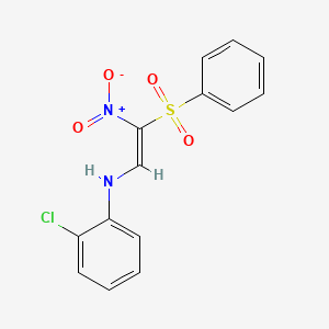 N-[(E)-2-(benzenesulfonyl)-2-nitroethenyl]-2-chloroaniline