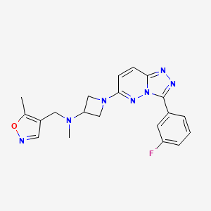 1-[3-(3-Fluorophenyl)-[1,2,4]triazolo[4,3-b]pyridazin-6-yl]-N-methyl-N-[(5-methyl-1,2-oxazol-4-yl)methyl]azetidin-3-amine