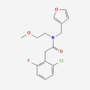 2-(2-chloro-6-fluorophenyl)-N-(furan-3-ylmethyl)-N-(2-methoxyethyl)acetamide
