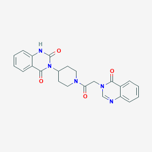 molecular formula C23H21N5O4 B2647650 3-(1-(2-(4-氧代喹唑啉-3(4H)-基)乙酰)哌啶-4-基)喹唑啉-2,4(1H,3H)-二酮 CAS No. 2034414-94-1