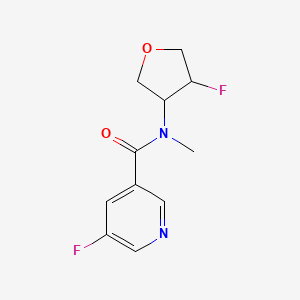 molecular formula C11H12F2N2O2 B2647656 5-fluoro-N-(4-fluorooxolan-3-yl)-N-methylpyridine-3-carboxamide CAS No. 2199836-26-3