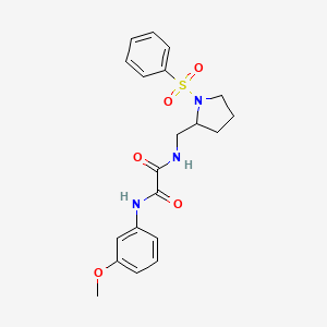 N1-(3-methoxyphenyl)-N2-((1-(phenylsulfonyl)pyrrolidin-2-yl)methyl)oxalamide