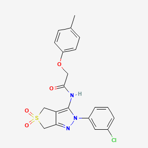 N-(2-(3-chlorophenyl)-5,5-dioxido-4,6-dihydro-2H-thieno[3,4-c]pyrazol-3-yl)-2-(p-tolyloxy)acetamide