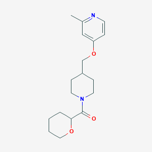 molecular formula C18H26N2O3 B2647668 [4-[(2-Methylpyridin-4-yl)oxymethyl]piperidin-1-yl]-(oxan-2-yl)methanone CAS No. 2380009-05-0