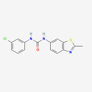 molecular formula C15H12ClN3OS B2647672 1-(3-Chlorophenyl)-3-(2-methyl-1,3-benzothiazol-6-yl)urea CAS No. 343613-84-3