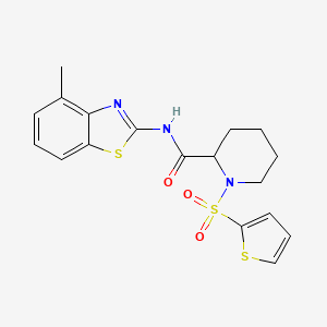 N-(4-methylbenzo[d]thiazol-2-yl)-1-(thiophen-2-ylsulfonyl)piperidine-2-carboxamide