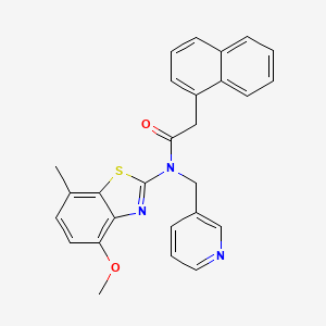 N-(4-methoxy-7-methylbenzo[d]thiazol-2-yl)-2-(naphthalen-1-yl)-N-(pyridin-3-ylmethyl)acetamide