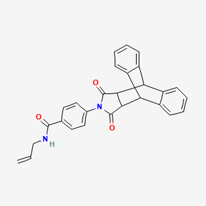 molecular formula C28H22N2O3 B2647677 N-allyl-4-[16,18-dioxo-17-azapentacyclo[6.6.5.0~2,7~.0~9,14~.0~15,19~]nonadeca-2,4,6,9(14),10,12-hexaen-17-yl]benzenecarboxamide CAS No. 861209-03-2