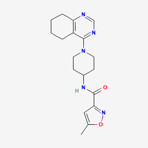 molecular formula C18H23N5O2 B2647681 5-methyl-N-(1-(5,6,7,8-tetrahydroquinazolin-4-yl)piperidin-4-yl)isoxazole-3-carboxamide CAS No. 2034265-35-3