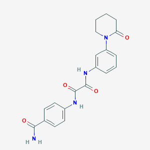 molecular formula C20H20N4O4 B2647692 N1-(4-氨基甲酰苯基)-N2-(3-(2-氧代哌啶-1-基)苯基)草酰胺 CAS No. 941873-62-7