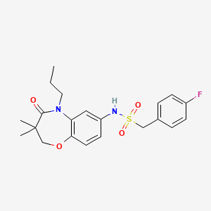 N-(3,3-dimethyl-4-oxo-5-propyl-2,3,4,5-tetrahydrobenzo[b][1,4]oxazepin-7-yl)-1-(4-fluorophenyl)methanesulfonamide