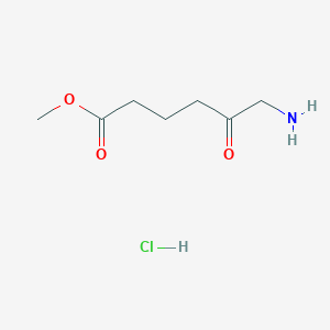 molecular formula C7H14ClNO3 B2647697 6-氨基-5-氧代己酸甲酯;盐酸盐 CAS No. 2110392-71-5