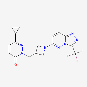 6-Cyclopropyl-2-({1-[3-(trifluoromethyl)-[1,2,4]triazolo[4,3-b]pyridazin-6-yl]azetidin-3-yl}methyl)-2,3-dihydropyridazin-3-one