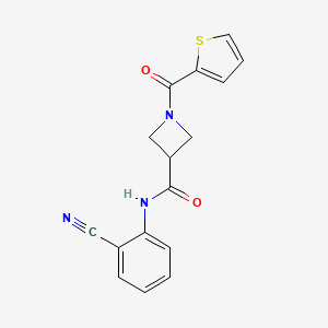 N-(2-cyanophenyl)-1-(thiophene-2-carbonyl)azetidine-3-carboxamide