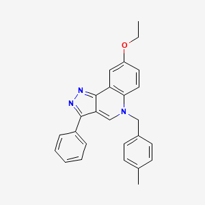 molecular formula C26H23N3O B2647704 8-乙氧基-5-(4-甲基苄基)-3-苯基-5H-吡唑并[4,3-c]喹啉 CAS No. 866341-42-6