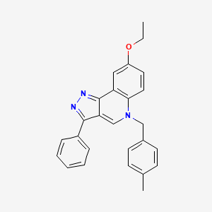 molecular formula C26H23N3O B2647704 8-ethoxy-5-[(4-methylphenyl)methyl]-3-phenyl-5H-pyrazolo[4,3-c]quinoline CAS No. 866341-42-6