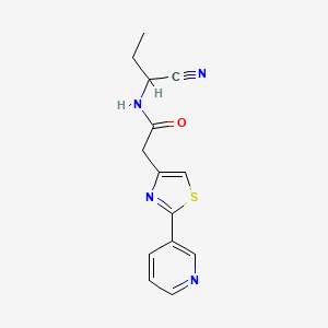 N-(1-cyanopropyl)-2-[2-(pyridin-3-yl)-1,3-thiazol-4-yl]acetamide
