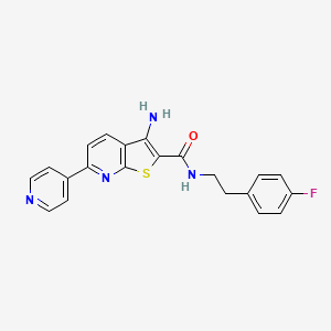3-amino-N-(4-fluorophenethyl)-6-(4-pyridinyl)thieno[2,3-b]pyridine-2-carboxamide