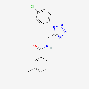 molecular formula C17H16ClN5O B2647710 N-{[1-(4-chlorophenyl)-1H-1,2,3,4-tetrazol-5-yl]methyl}-3,4-dimethylbenzamide CAS No. 1005306-04-6