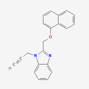 molecular formula C21H16N2O B2647712 [(1-Prop-2-ynylbenzimidazol-2-yl)methoxy]naphthalene CAS No. 876883-28-2