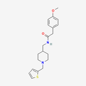 2-(4-methoxyphenyl)-N-((1-(thiophen-2-ylmethyl)piperidin-4-yl)methyl)acetamide