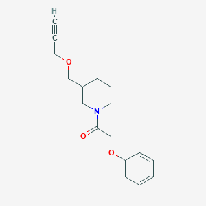 molecular formula C17H21NO3 B2647718 2-苯氧基-1-(3-((丙-2-炔-1-氧基)甲基)哌啶-1-基)乙酮 CAS No. 1251634-46-4