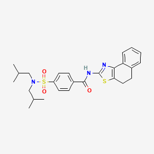 molecular formula C26H31N3O3S2 B2647722 N-(4,5-dihydronaphtho[1,2-d]thiazol-2-yl)-4-(N,N-diisobutylsulfamoyl)benzamide CAS No. 361478-98-0