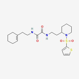 N1-(2-(cyclohex-1-en-1-yl)ethyl)-N2-(2-(1-(thiophen-2-ylsulfonyl)piperidin-2-yl)ethyl)oxalamide
