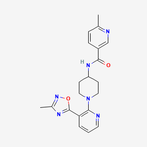 6-methyl-N-(1-(3-(3-methyl-1,2,4-oxadiazol-5-yl)pyridin-2-yl)piperidin-4-yl)nicotinamide