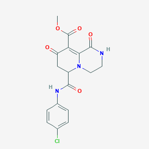 methyl 6-[(4-chloroanilino)carbonyl]-1,8-dioxo-1,3,4,6,7,8-hexahydro-2H-pyrido[1,2-a]pyrazine-9-carboxylate