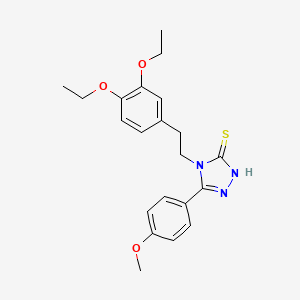 4-[2-(3,4-diethoxyphenyl)ethyl]-5-(4-methoxyphenyl)-4H-1,2,4-triazole-3-thiol