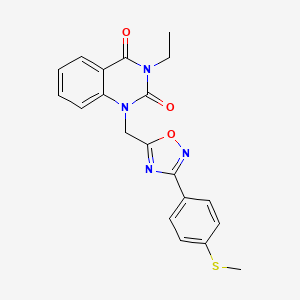 3-ethyl-1-((3-(4-(methylthio)phenyl)-1,2,4-oxadiazol-5-yl)methyl)quinazoline-2,4(1H,3H)-dione