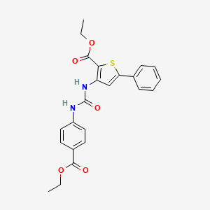 Ethyl 3-[(4-ethoxycarbonylphenyl)carbamoylamino]-5-phenylthiophene-2-carboxylate