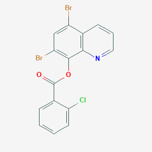 5,7-Dibromoquinolin-8-yl 2-chlorobenzoate