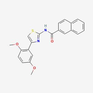 N-[4-(2,5-dimethoxyphenyl)-1,3-thiazol-2-yl]naphthalene-2-carboxamide