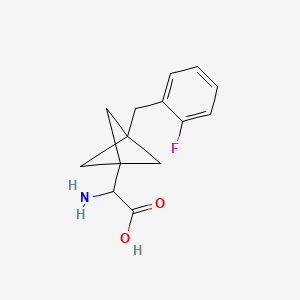 2-Amino-2-[3-[(2-fluorophenyl)methyl]-1-bicyclo[1.1.1]pentanyl]acetic acid