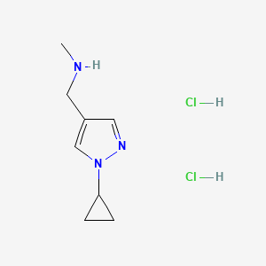 1-(1-Cyclopropylpyrazol-4-yl)-N-methylmethanamine;dihydrochloride