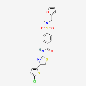 N-(4-(5-chlorothiophen-2-yl)thiazol-2-yl)-4-(N-(furan-2-ylmethyl)-N-methylsulfamoyl)benzamide